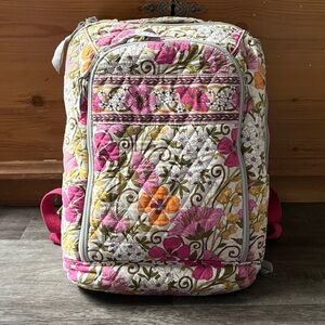 Vera Bradley Laptop Travel Backpack Multi-Floral Quilted